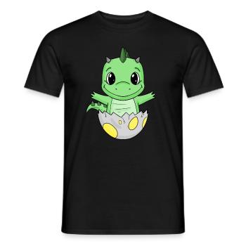 Baby Birth Egg Dino Birth - Men's T-Shirt - black - Front - AI Model Male 178 light (178cm)