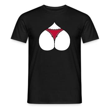 Cul sexy - T-shirt homme - noir - Devant - AI Model Male 178 light (178cm)