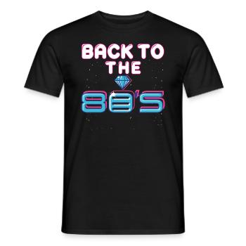 Zurück in die 80er 80er Jahre Geschenk für Männer und Frauen - Männer T-Shirt - Schwarz - Vorne - AI Model Male 178 light (178cm)