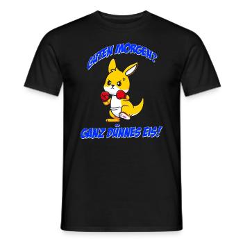 Känguru Guten Morgen? Ganz dünnes Eis Morgenmuffel - Männer T-Shirt - Schwarz - Vorne - AI Model Male 178 light (178cm)