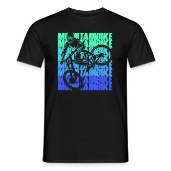 VTT Dirtbike Garçons VTT - T-shirt homme - noir - Devant - AI Model Male 178 light (178cm)