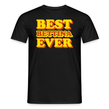 Bettina Vorname Lustiges Geschenk - Männer T-Shirt - Schwarz - Vorne - AI Model Male 178 light (178cm)
