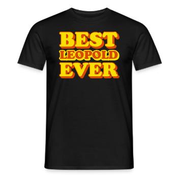 Leopold Vorname Witziges Geschenk - Männer T-Shirt - Schwarz - Vorne - AI Model Male 178 light (178cm)