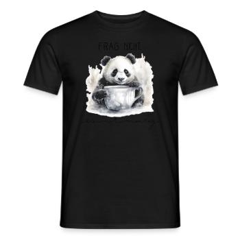 Funny Panda - es ist Montag - Männer T-Shirt - Schwarz - Vorne - AI Model Male 178 light (178cm)