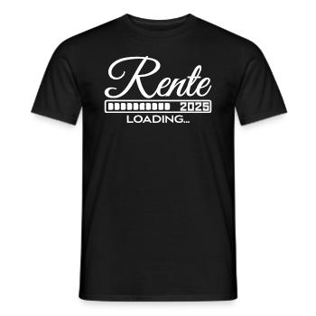 Rente 2025 Loading - Männer T-Shirt - Schwarz - Vorne - AI Model Male 178 light (178cm)