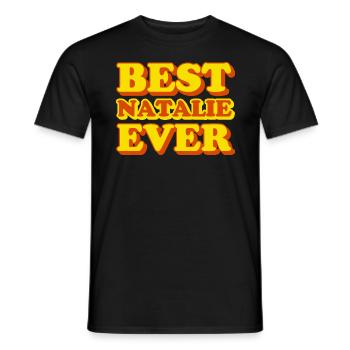 Cadeau amusant avec prénom Natalie - T-shirt homme - noir - Devant - AI Model Male 178 light (178cm)