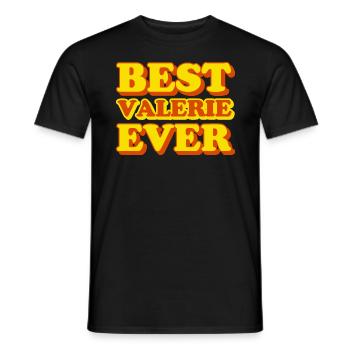 Valérie Prénom Drôle Cadeau - T-shirt homme - noir - Devant - AI Model Male 178 light (178cm)