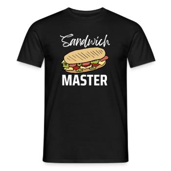 Sandwich Master Deli Sub Lover Funny Sandwich - Männer T-Shirt - Schwarz - Vorne - AI Model Male 178 light (178cm)