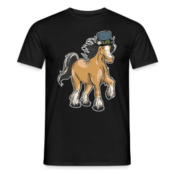 Cheval de montagne. Chevaux Alpes Ross Tyrol Tyrol Tyrol - T-shirt homme - noir - Devant - AI Model Male 178 light (178cm)