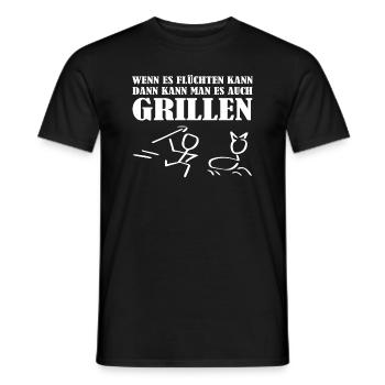 Grill Grillen Grillsaison Grillieren Griller BBQ - Männer T-Shirt - Schwarz - Vorne - AI Model Male 178 light (178cm)