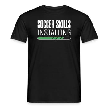 Football Skills Football Coach Footballer - Men's T-Shirt - black - Front - AI Model Male 178 light (178cm)