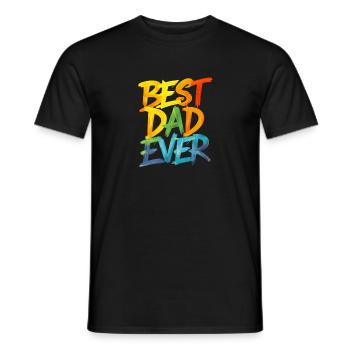 Best Dad Ever - Graffiti in leuchtenden Farben - Männer T-Shirt - Schwarz - Vorne - AI Model Male 178 light (178cm)