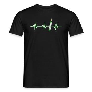 Heartbeat Pyro Cracker - Men's T-Shirt - black - Front - AI Model Male 178 light (178cm)