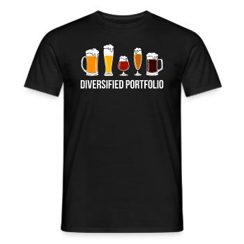 Bierliebhaber - Diversifiziertes Portfolio II - Männer T-Shirt - Schwarz - Vorne - AI Model Male 178 light (178cm)