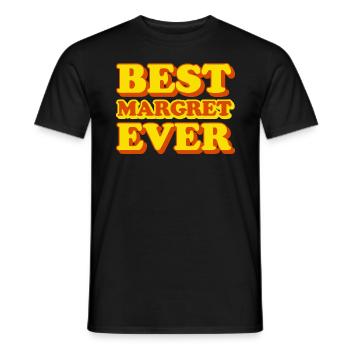 Margret Prénom Drôle de cadeau - T-shirt homme - noir - Devant - AI Model Male 178 light (178cm)