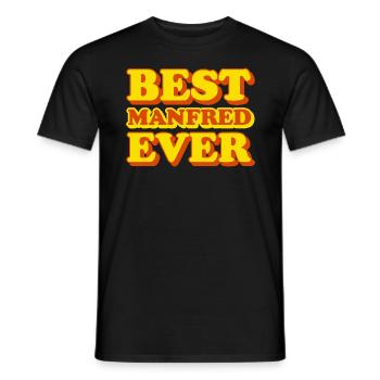 Manfred Prénom Drôle Cadeau - T-shirt homme - noir - Devant - AI Model Male 178 light (178cm)