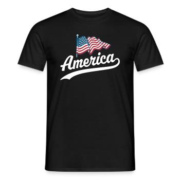Amerika Flagge - Männer T-Shirt - Schwarz - Vorne - AI Model Male 178 light (178cm)