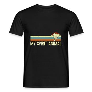 Elefanten Afrika Safari Spruch mit Tieren - Männer T-Shirt - Schwarz - Vorne - AI Model Male 178 light (178cm)