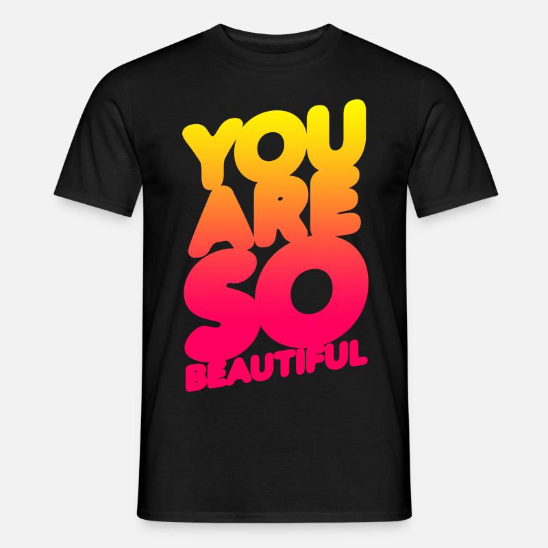 Du bist so schön (Gradation) - Männer T-Shirt - Schwarz