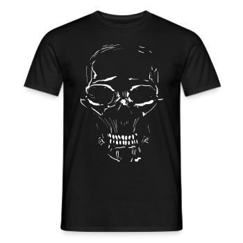 Skull / minimal skull - Men's T-Shirt - black - Front - AI Model Male 178 light (178cm)