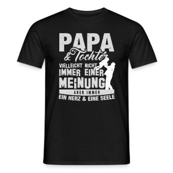 Dad & Daughter | A heart, a soul - Men's T-Shirt - black - Front - AI Model Male 178 light (178cm)