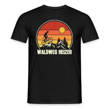 Waldweg Heizer Downhill Mountainbike Fahrrad - Männer T-Shirt - Schwarz - Vorne - AI Model Male 178 light (178cm)