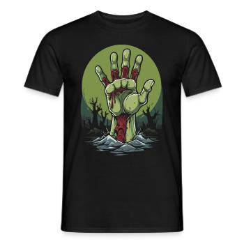 Auferstehender Zombie Comic Illustration - Männer T-Shirt - Schwarz - Vorne - AI Model Male 178 light (178cm)