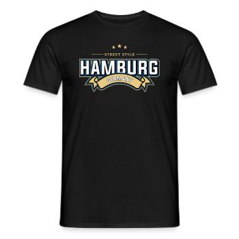 Hambourg - T-shirt homme - noir - Devant - AI Model Male 178 light (178cm)