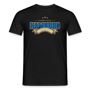 Hambourg - T-shirt homme - noir - Devant - AI Model Male 178 light (178cm)