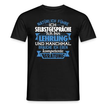 LEHRLING - KOMPETENTE BERATUNG - Männer T-Shirt - Schwarz - Vorne - AI Model Male 178 light (178cm)