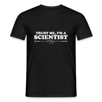Trust me I'm a Scientist, Atom - Sprüche - Spruch - Männer T-Shirt - Schwarz - Vorne - AI Model Male 178 light (178cm)