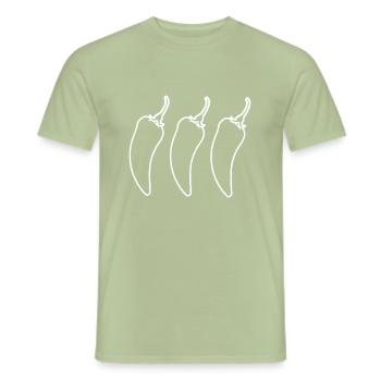 chilis - T-shirt homme - vert sauge - Devant - AI Model Male 178 light (178cm)