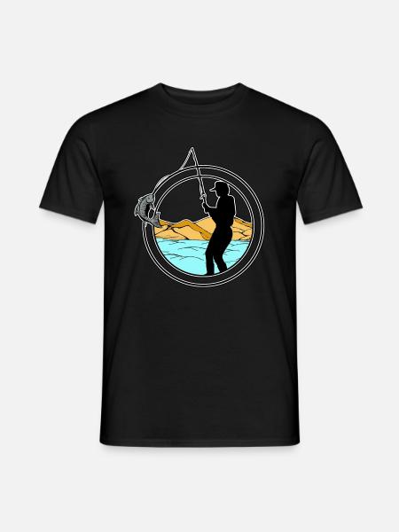 Angler - Fisherman - Männer T-Shirt - Schwarz