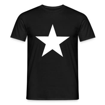White symbolic fashion trend star gift - Men's T-Shirt - black - Front - AI Model Male 178 light (178cm)