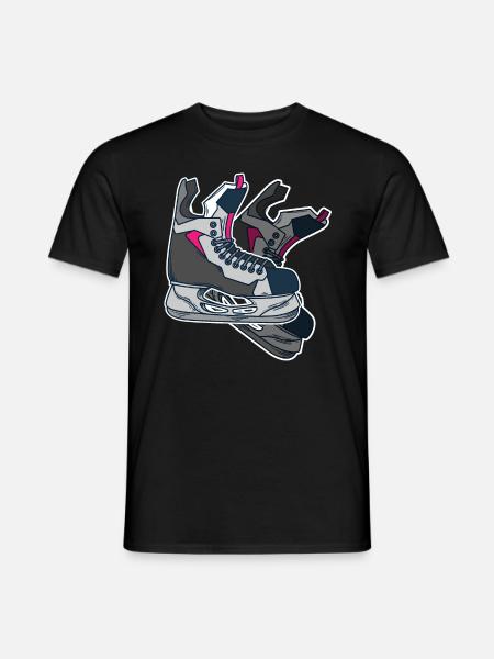 Schlittschuhe Eislaufen Eiskunstlauf Eis - Männer T-Shirt - Schwarz
