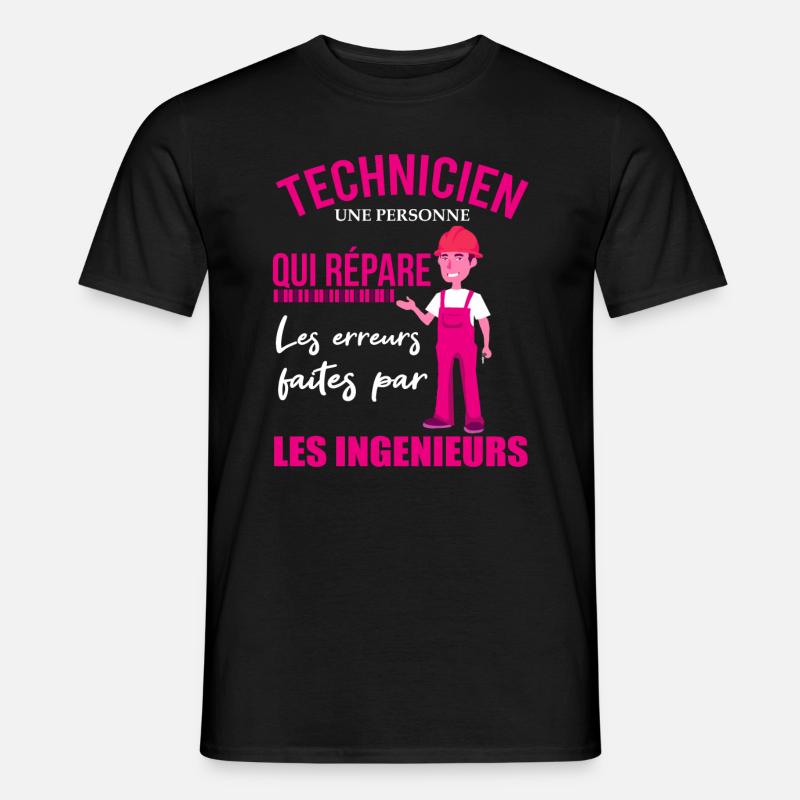 Technikerhemd • Wartung • Geschenk - Männer T-Shirt - Schwarz