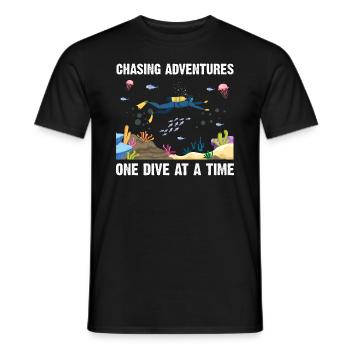 Diving Adventure Divers Sea Ocean - Men's T-Shirt - black - Front - AI Model Male 178 light (178cm)
