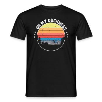 Duck hunting duck hunting hunter duck duck hunter design - Men's T-Shirt - black - Front - AI Model Male 178 light (178cm)