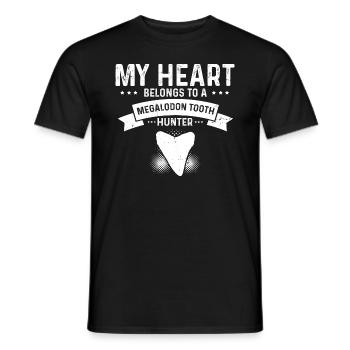 Paleontologist Designs Fossil Hunter Student - Men's T-Shirt - black - Front - AI Model Male 178 light (178cm)