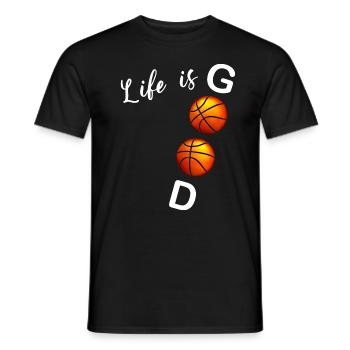 Basketball Zitat Basketball Mann oder Frau - Männer T-Shirt - Schwarz - Vorne - AI Model Male 178 light (178cm)