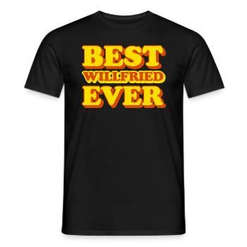 Willfried First Name Funny Gift - Men's T-Shirt - black - Front - AI Model Male 178 light (178cm)