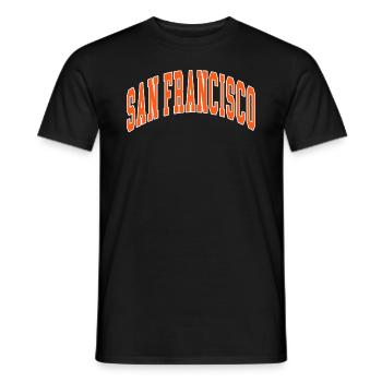 San Francisco - Men's T-Shirt - black - Front - AI Model Male 178 light (178cm)