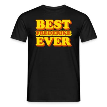 Frederike First Name Funny Gift - Men's T-Shirt - black - Front - AI Model Male 178 light (178cm)