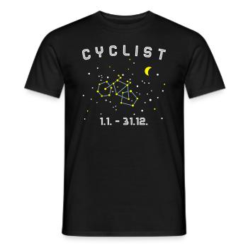 Sternzeichen Cyclist Radler Fahrrad Sternbild - Men's T-Shirt - black - Front - AI Model Male 178 light (178cm)