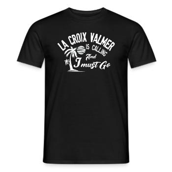 La Croix Valmer ruft an - Männer T-Shirt - Schwarz - Vorne - AI Model Male 178 light (178cm)