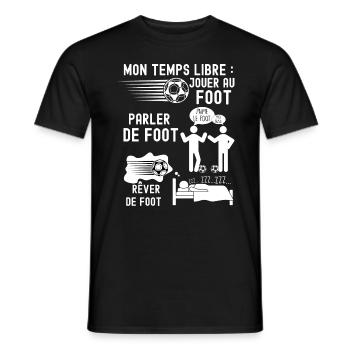 Foot Idée Cadeau Homme et Enfant - T-shirt homme - noir - Devant - AI Model Male 178 light (178cm)