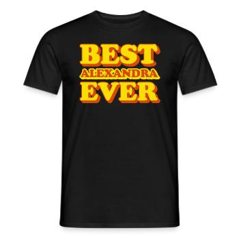 Alexandra Vorname Lustiges Geschenk - Männer T-Shirt - Schwarz - Vorne - AI Model Male 178 light (178cm)