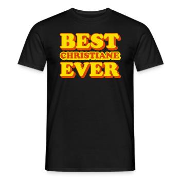 Christiane Vorname lustiges Geschenk - Männer T-Shirt - Schwarz - Vorne - AI Model Male 178 light (178cm)