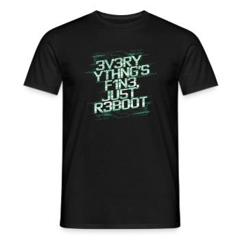 System Reboot - T-shirt homme - noir - Devant - AI Model Male 178 light (178cm)