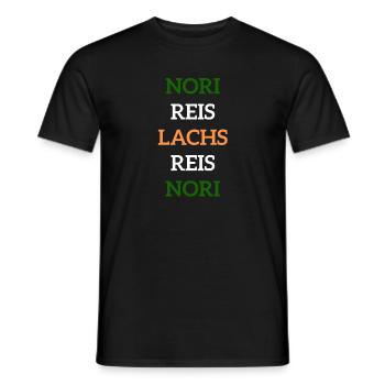 Japan Sushi Maki Essen Geschenkidee Geschenk - Männer T-Shirt - Schwarz - Vorne - AI Model Male 178 light (178cm)